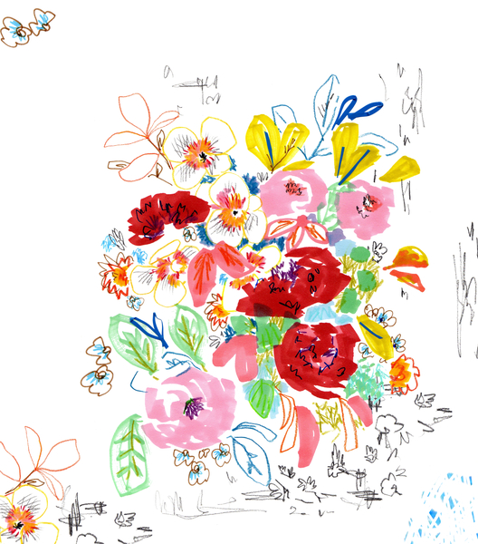 Floral Sketch 3 de Jo Chambers