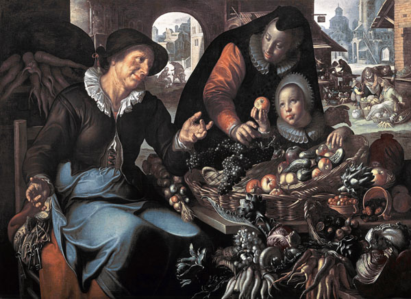 The fruit and vegetable seller de Joachim Antonisz Wtewael