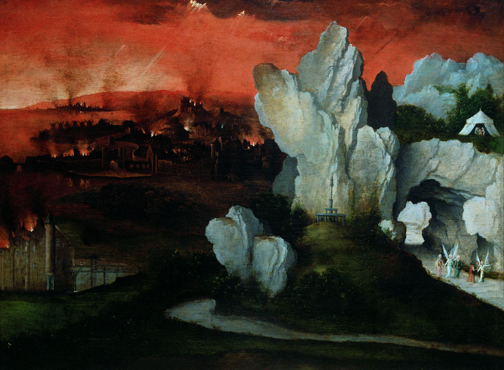 Landscape with the Destruction of Sodom and Gomorrah de Joachim Patinir