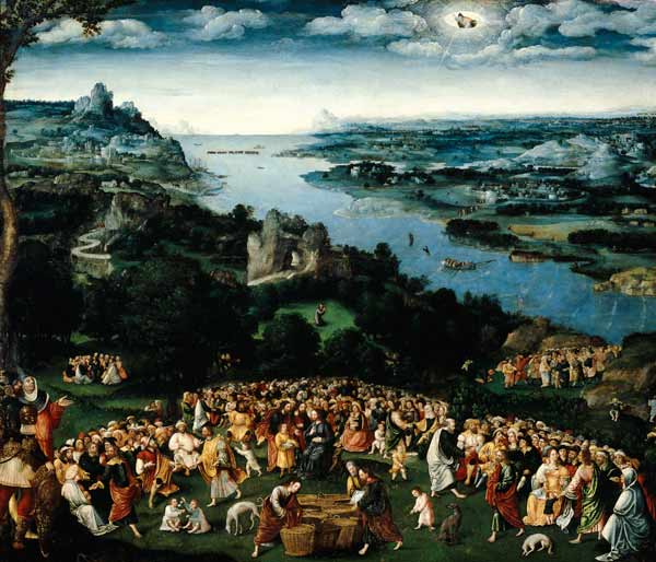 The Feeding of the Five Thousand de Joachim Patinir