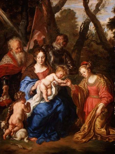 The Mystic Marriage of St. Catherine, with St. Leopold and St. William de Joachim von Sandrart