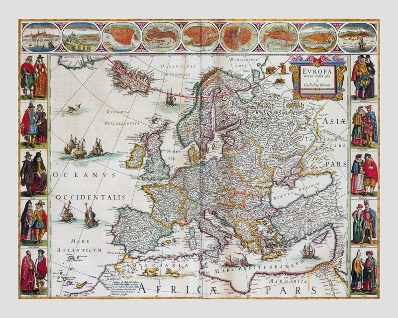 Europe Map (From: Atlas Maior) de Joan Blaeu