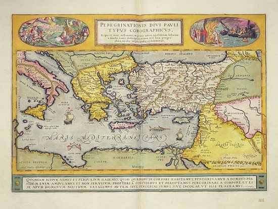 ''Peregrinationis Divi Pauli Typus Corographicus'' page from the ''Atlas Major'' de Joan Blaeu