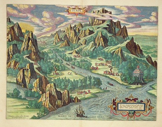 View of antique Thessaly from the ''Atlas Major'' de Joan Blaeu