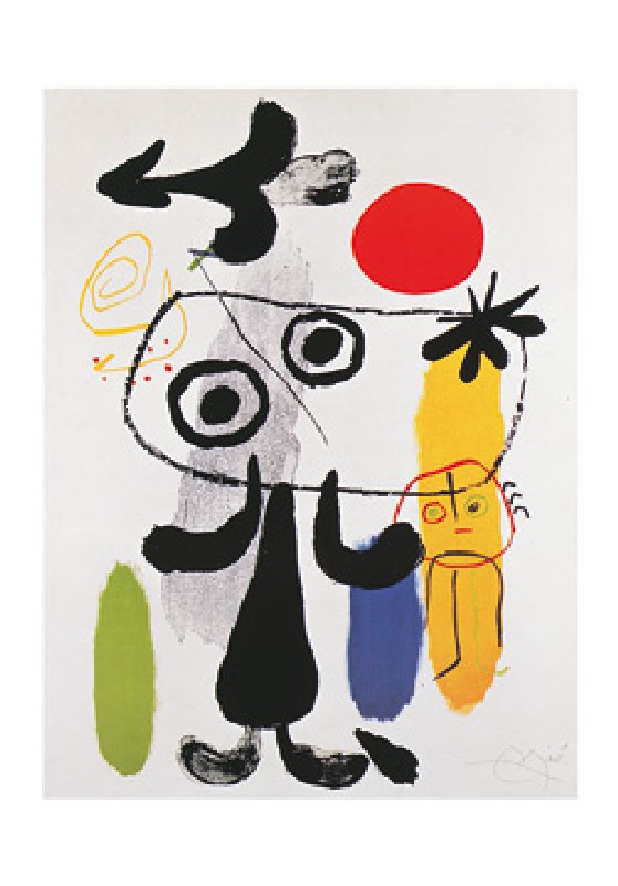 Figura descubierta al sol  II  - (JM-853) - Poster de Joan Miró