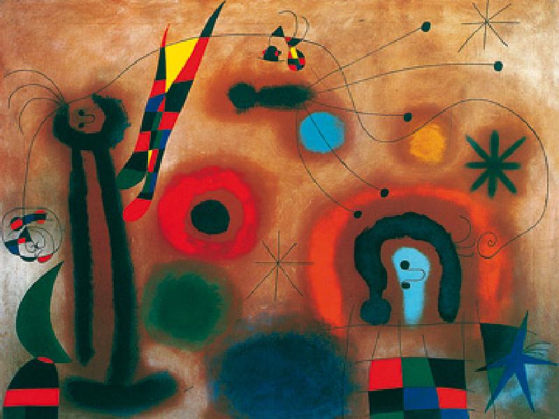 Libélula con alas al descubierto - (JM-879) - Poster de Joan Miró