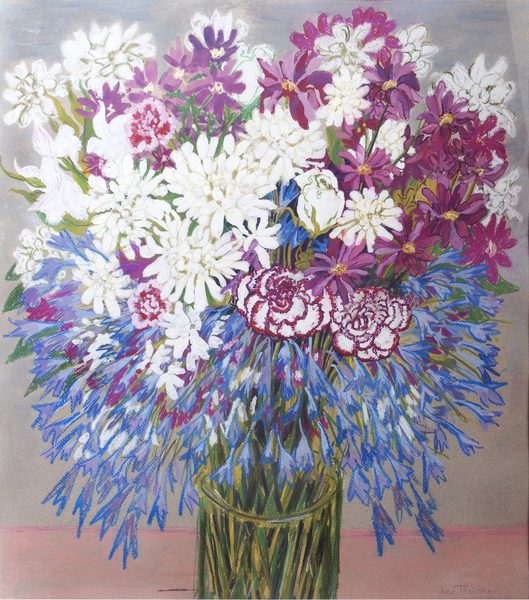 Agapantha,Chrysanthemums and Carnations de Joan  Thewsey