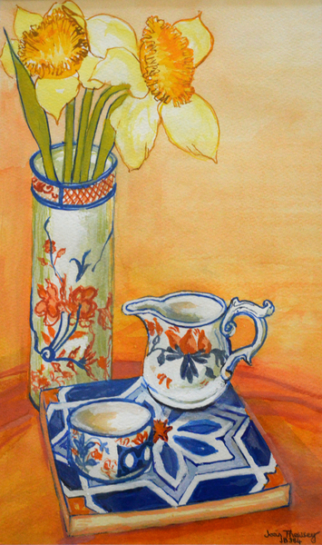 Chinese Vase with Daffodils, Pot and Jug de Joan  Thewsey