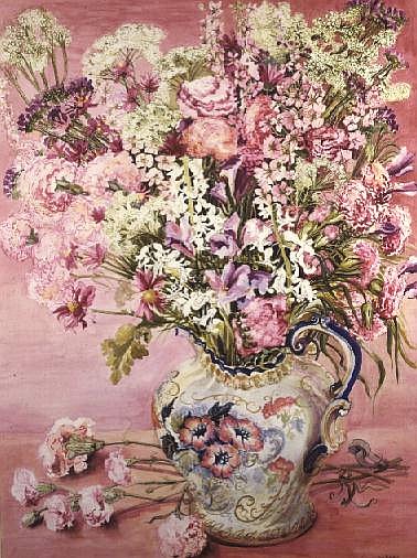 Mama''s Flowers (w/c)  de Joan  Thewsey