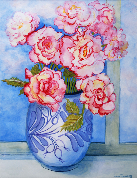 Pink Roses against the Sky de Joan  Thewsey