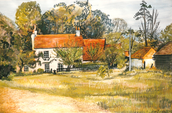 The Pink Cottage, Hedgerley Green de Joan  Thewsey