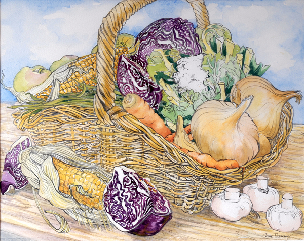 Vegetables in a Basket de Joan  Thewsey