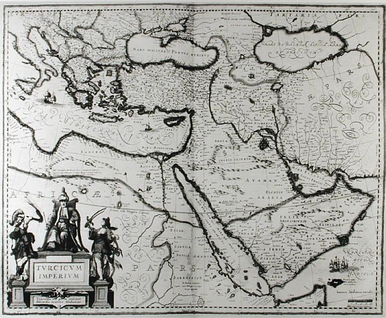 Map of the Ottoman Empire, from the ''Atlas Novus'' de Joannes Jansson
