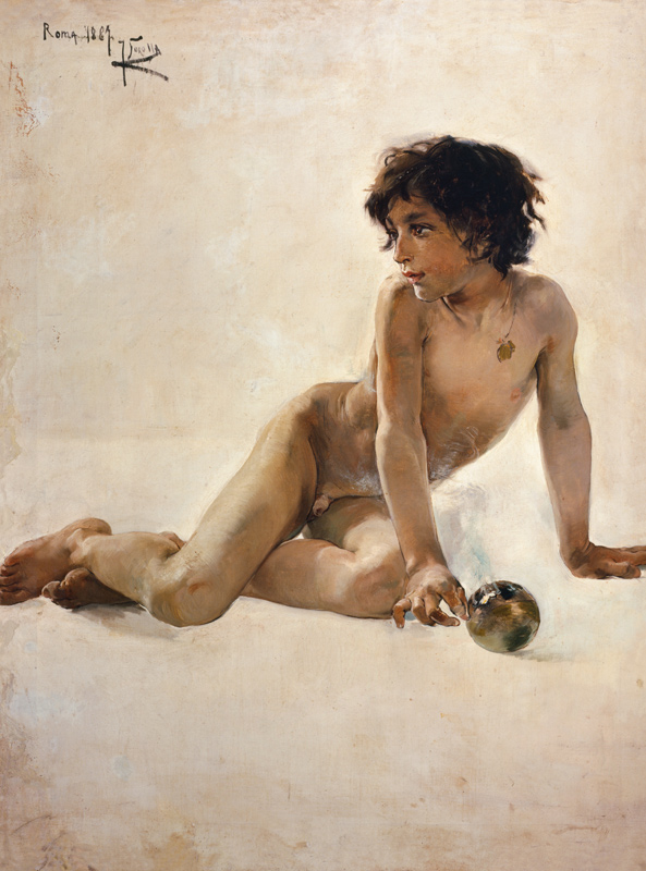 Retrato de un niño desnudo de Joaquin Sorolla
