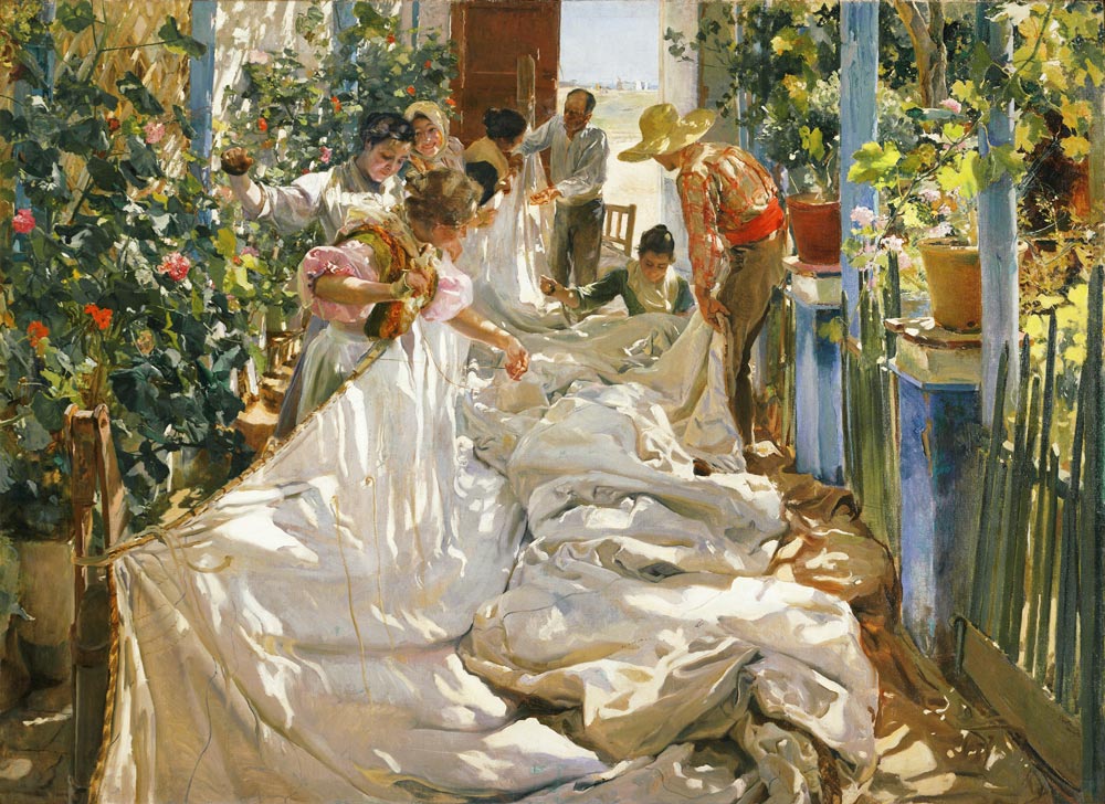 Velero en reparación de Joaquin Sorolla