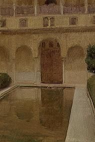 Patio La Alberca en Granada. de Joaquin Sorolla
