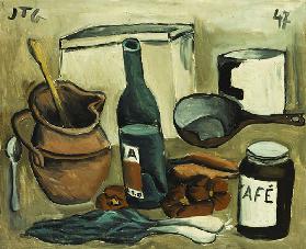 Still-life; Box of Seven Items; Naturaleza Muerta, Caja de Carton a Siete Tonos, 1947