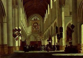 Interior de la iglesia de San Bavón en Haarlem