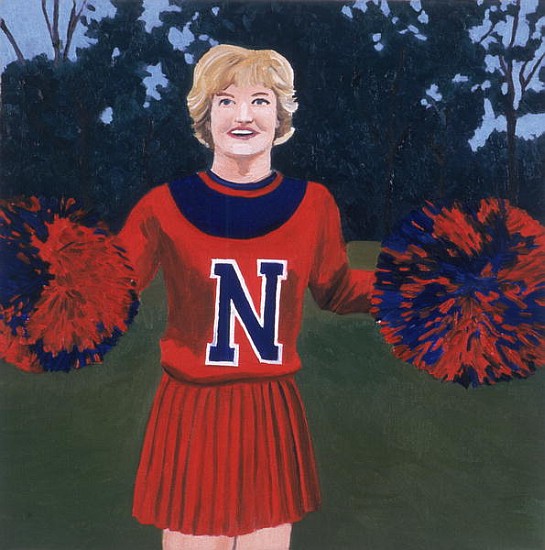 ''N'' Cheerleader, 2000 (oil on panel)  de Joe Heaps  Nelson
