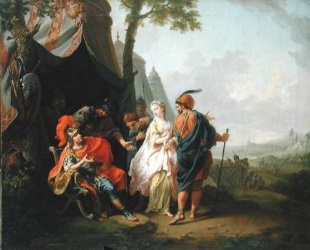 The Abduction of Briseis from the Tent of Achilles de Joh. Heinrich d.Ä. Tischbein