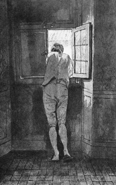 Goethe am Fenster der römischen Wohnung am Corso de Joh. Heinrich Wilhelm Tischbein