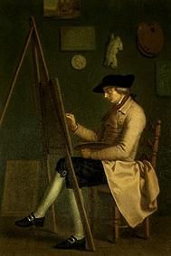 Self-portrait at the easel. de Joh. Heinrich Wilhelm Tischbein