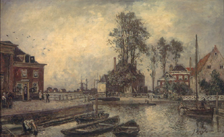 An einem Kanal de Johan Barthold Jongkind