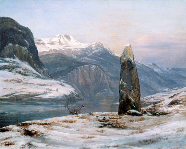 Winter at the Sognefjord de Johan Christian Clausen Dahl