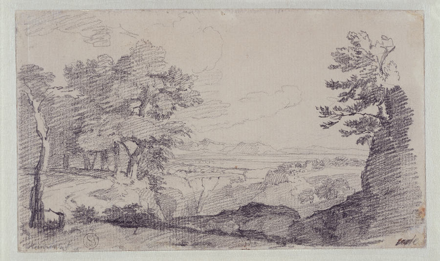 View on a plain de Johan Christian Clausen Dahl