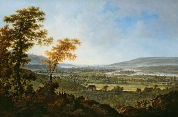 View from the Lössnitzhöhen at Dresden de Johann Alexander Thiele