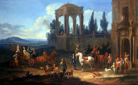 A Ride in the Country (one of a pair) de Johann Andreas Graff