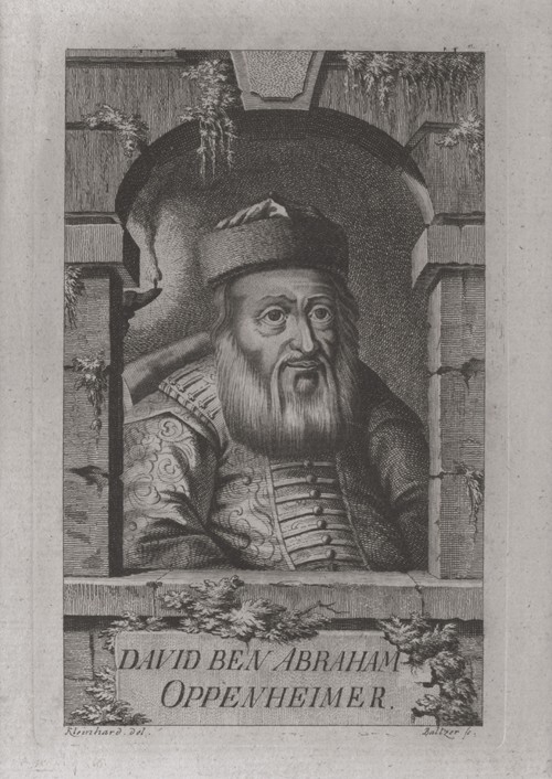 Portrait of David Oppenheim (1664-1736), chief rabbi of Prague de Johann Balzer