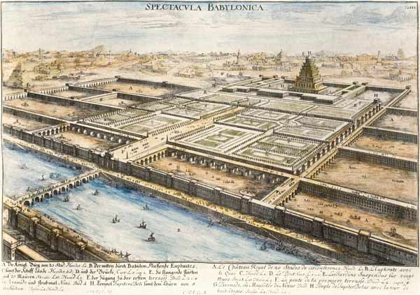 Babylon , Hanging Gardens de Johann Bernhard Fischer von Erlach