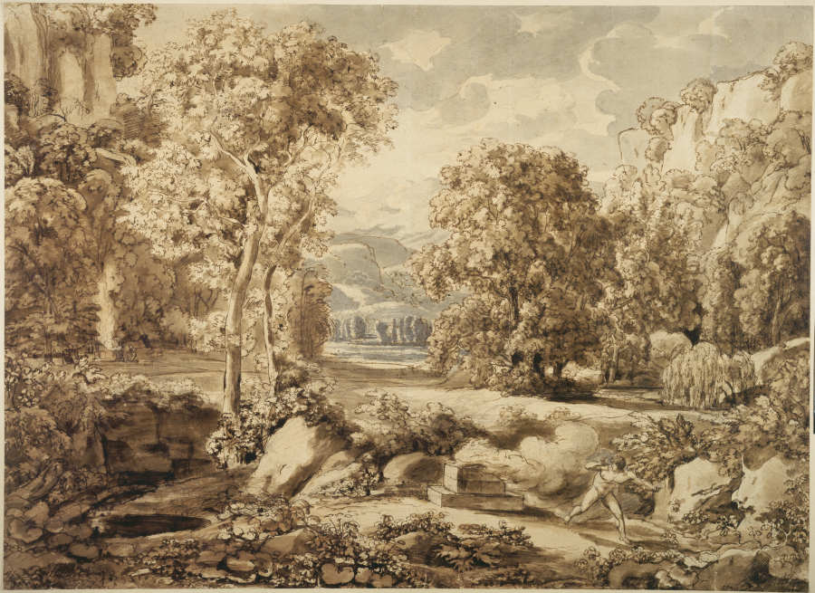 Landschaft mit den Opfern von Kain und Abel de Johann Christian Reinhart