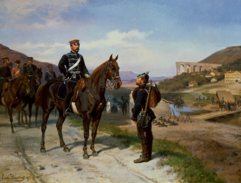 Begegnung mit Prinz Friedrich Karl von Preußen de Johann Emil Hünten