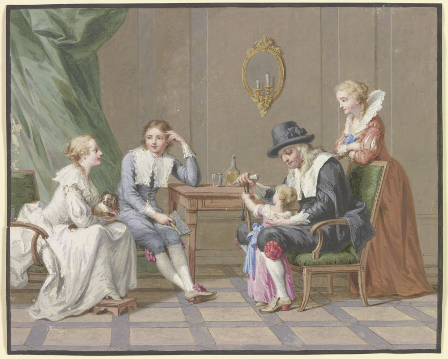 Family scene de Johann Friedrich August Tischbein