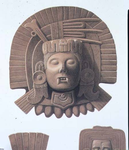 Plate from 'Ancient Monuments of Mexico' de Johann Friedrich Maximilian von Waldeck