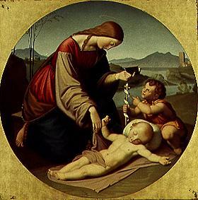 Maria with the Jesuskind and the Johannes boy de Johann Friedrich Overbeck
