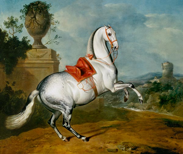 The Dapple Grey Galloping de Johann Georg Hamilton