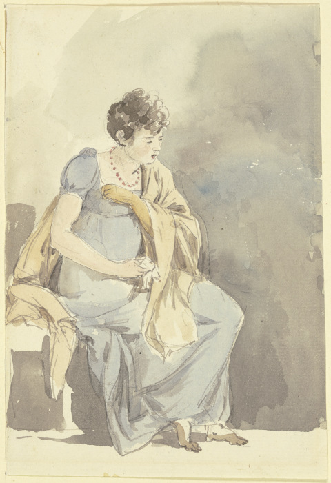 Sitting woman de Johann Georg von Dillis