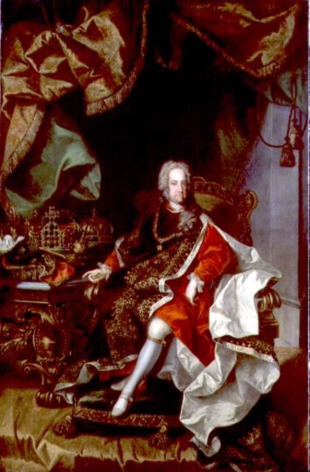 Emperor Charles VI (1685-1740) de Johann Gottfried Auerbach