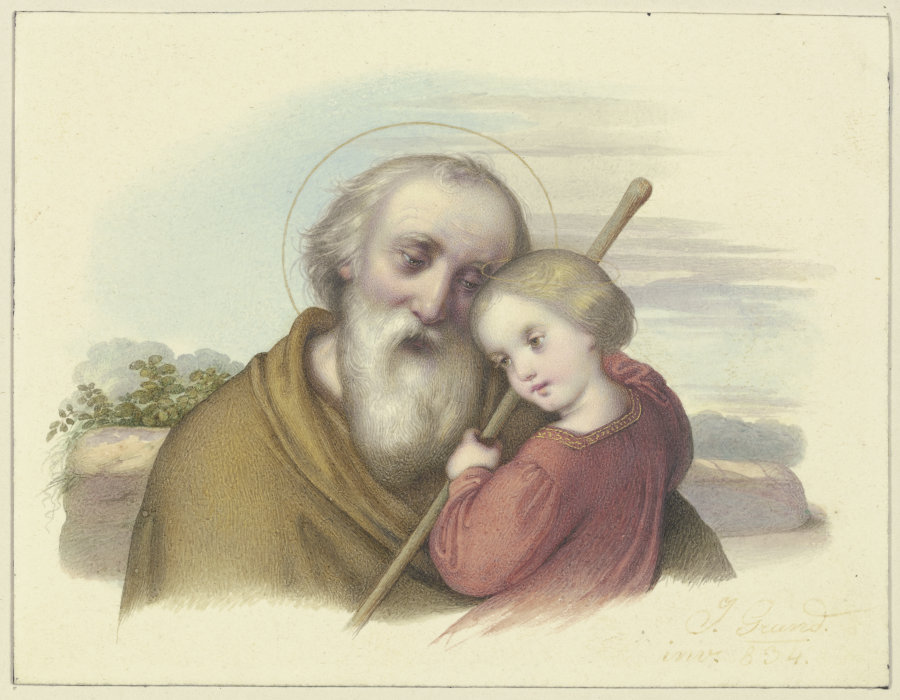 Der Heilige Joseph mit dem Jesuskind de Johann Grund