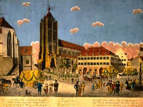 Reaping feast in Ulm on August 5th de Johann Hans