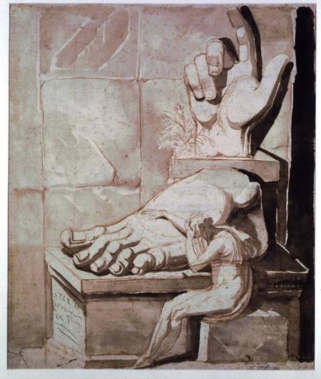 The Artist in Despair over the Magnitude of Antique Fragments (right hand and left foot of the Colos de Johann Heinrich Füssli