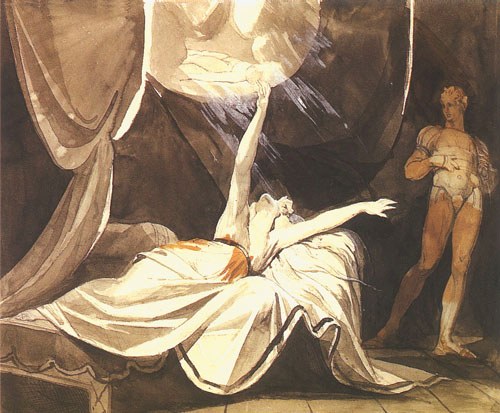 Kriemhilde sees dead Siegfried in dream de Johann Heinrich Füssli