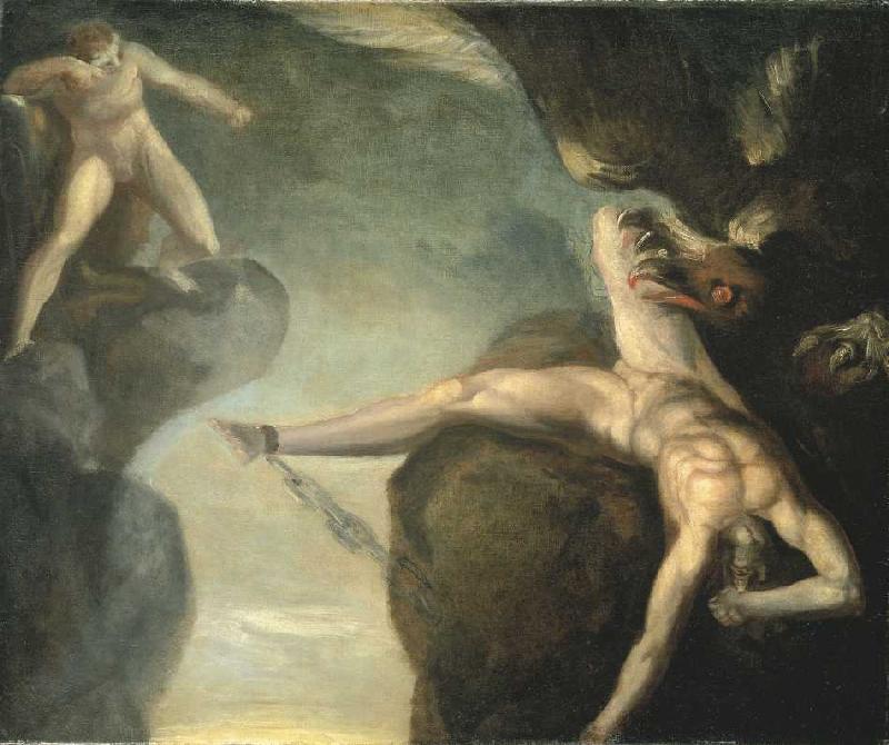 Prometheus wird von Hercules gerettet de Johann Heinrich Füssli