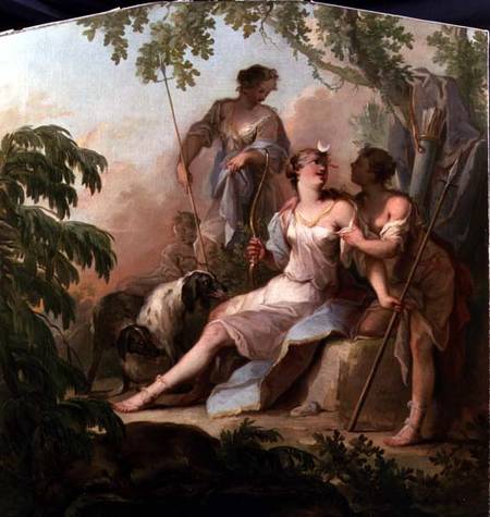 Diana Resting after the Hunt de Johann-Heinrich Keller