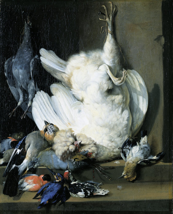 Still Life with Dead Poultry de Johann Heinrich Roos