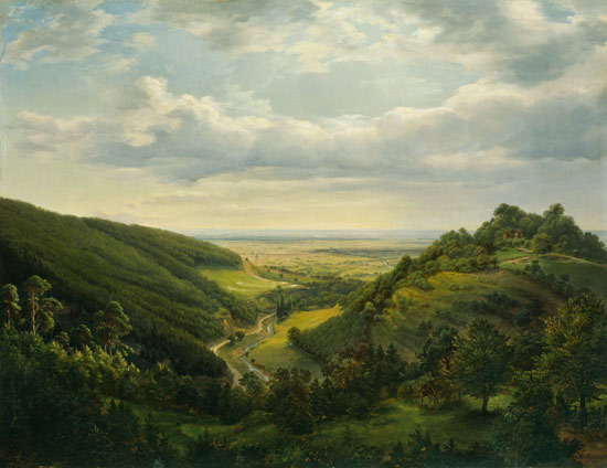 View of Holy Mountain and the Mountain Pass de Johann Heinrich Schilbach