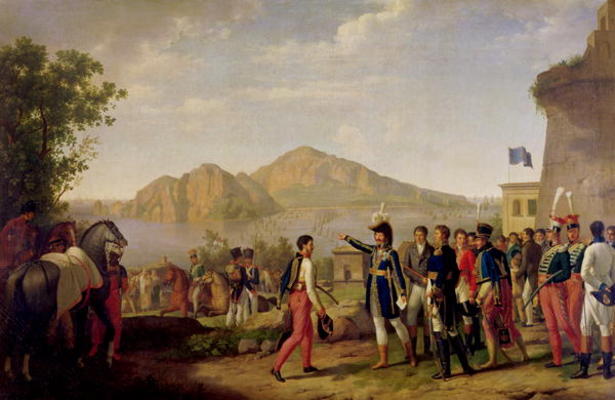 Joachim Murat (1767-1815) Marshal of France and King of Naples Ordering the Capture of Capri in 1808 de Johann Heinrich Schmidt
